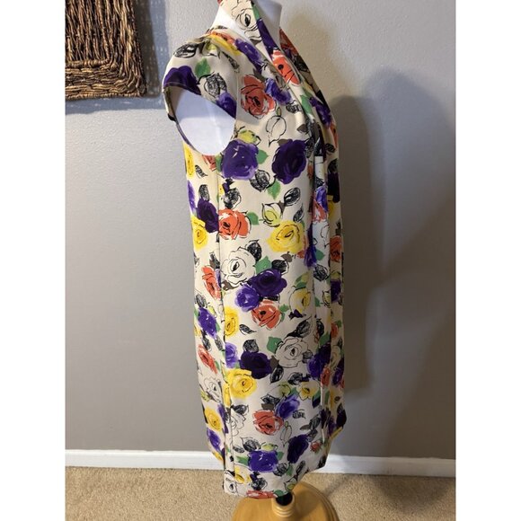 Kate Spade Elyse Dress S Small Short Sleeve Silk Belted Floral Career Church - Picture 9 of 14